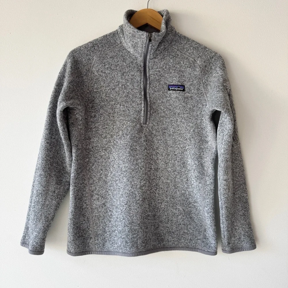 Patagonia - Women’s Better Sweater Quarter Zip Fleece Long Sleeve Top in Gray - Picture 1 of 5